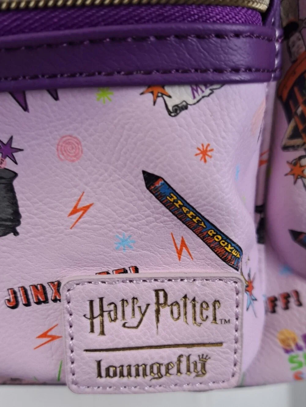 Loungefly x Harry Potter Weasley Wizard Wheezes Mini Backpack Pink Lilac Kidcore